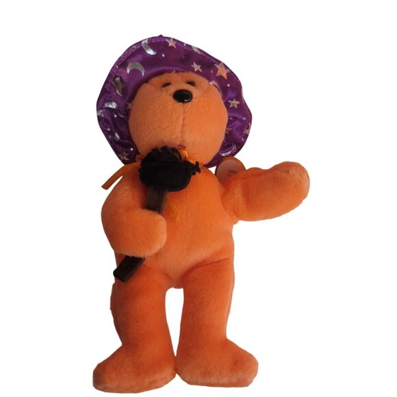 Ty Beanie Babies Halloweenie Beanies Collection Pocus Bear Plush Ornament NEW - Picture 2 of 6